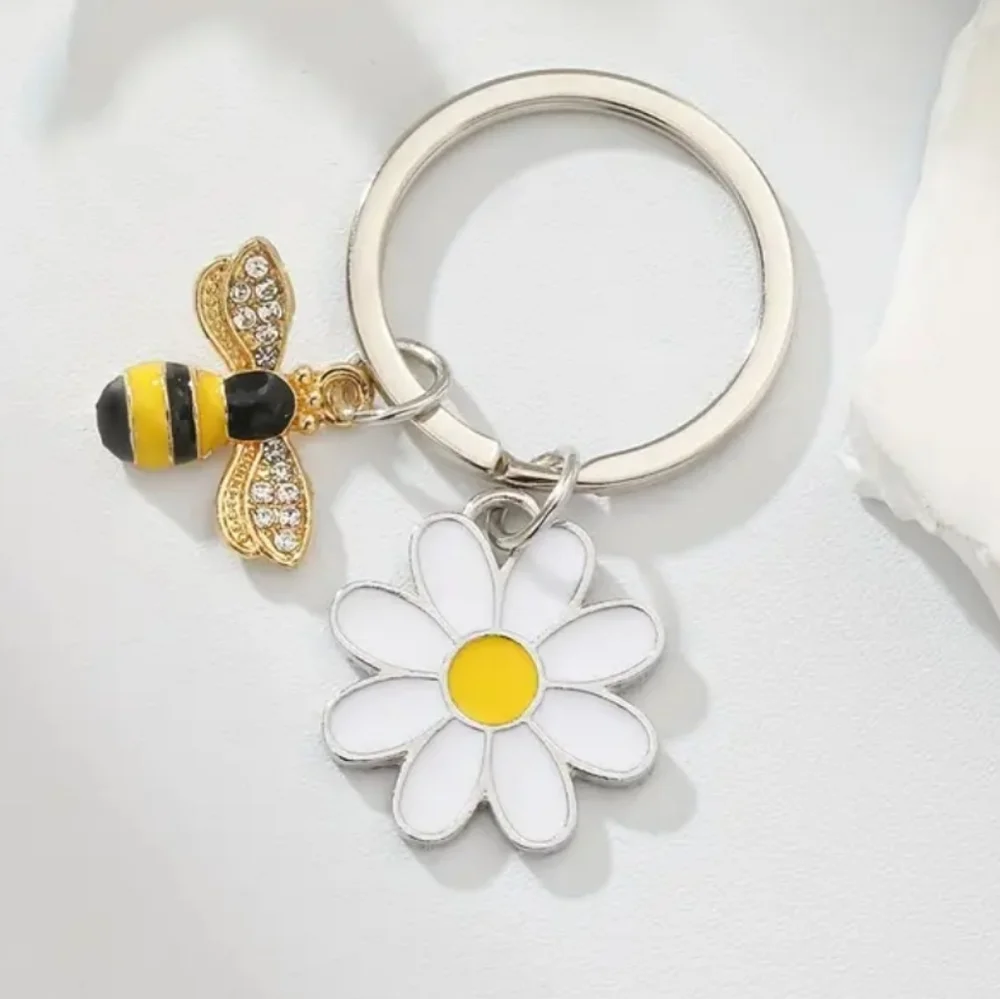 Bee and Daisy Key Chain keychain